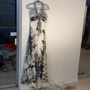 Black and White Coli Couture halter gown